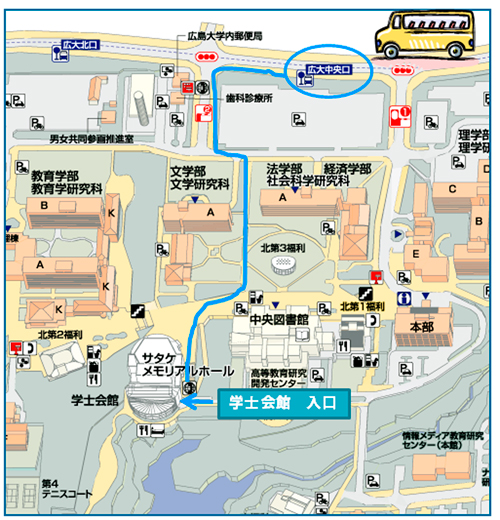 広島大学学士会館マップ